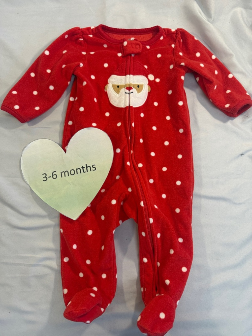 Carter's - Red Santa Kids One Piece Fleece Sleeper/Footie